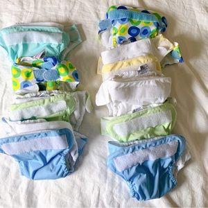Blueberry AiO Cloth Diaper Lot (9) Size M